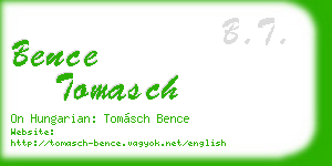 bence tomasch business card